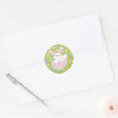 Paasbunny Ronde Sticker (Envelop)