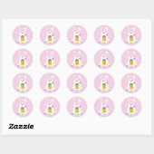 Paasbunny Ronde Sticker (Vel)