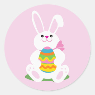 Paasbunny Ronde Sticker