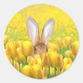 Paasbunny Ronde Sticker (Voorkant)