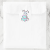 Paasbunny Ronde Sticker (Tas)