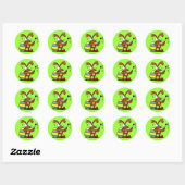 Paasbunny Ronde Sticker (Vel)