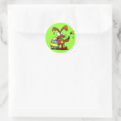 Paasbunny Ronde Sticker (Tas)