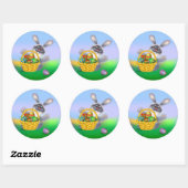 Paasbunny Ronde Sticker (Vel)