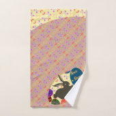 PaasBunny-Roos-eieren met tekst Bad Handdoek (Handdoek)