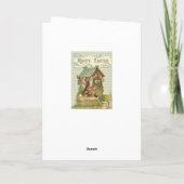 Paasbunny schilderij Paaseieren Happy Easter Feestdagen Kaart (Achterkant)