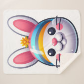 Paasbunny Sherpa Deken (Voorkant (horizontaal))