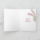 PaasBunny-Snoep in mandje Feestdagen Kaart (Binnen)