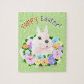Paasbunny Spring Flowers Legpuzzel (Verticaal)
