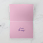 Paasbunny spring Flowers Purple bloemen Kaart (Binnen)