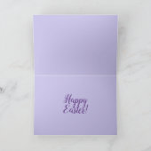 Paasbunny spring Flowers Purple bloemen Naam Kaart (Binnen)