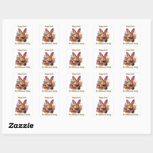 PaasBunny Square Sticker (Vel)