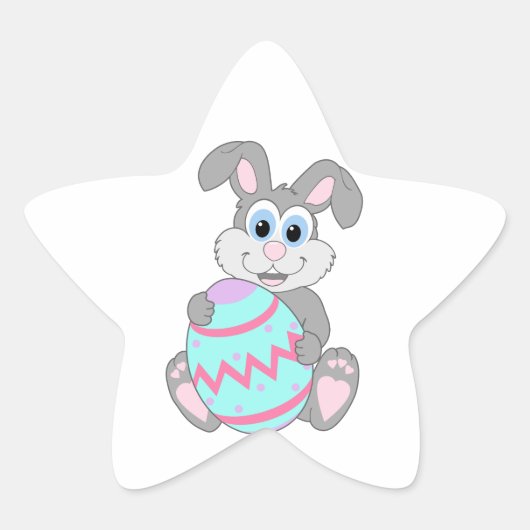 Paasbunny Ster Sticker (Voorkant)