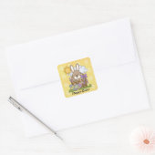 PaasBunny-sticker Vierkante Sticker (Envelop)