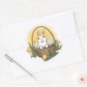PaasBunny-Stickers Klassieke paasStickers Ronde Sticker (Envelop)