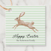Paasbunny Striped Bedankjes Labels (Voorkant)