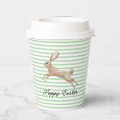 Paasbunny Striped Papieren Bekers (Achterkant)