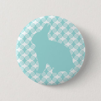 PaasBunny Swirls Button, lichtblauw Ronde Button 5,7 Cm