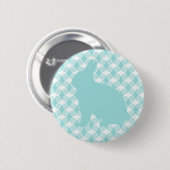 PaasBunny Swirls Button, lichtblauw Ronde Button 5,7 Cm (Voorkant /achterkant)
