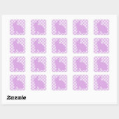 PaasBunny Swirls Square Stickers, Lavender Vierkante Sticker (Vel)