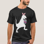 PaasBunny T-Rex Holding Easter Egg Pascha T-shirt (Voorkant)