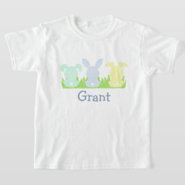Paasbunny Trio, pastel Waterverf jongens T-shirt