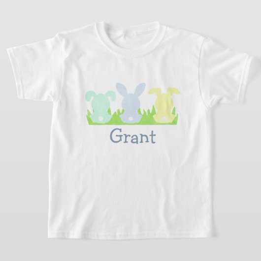 Paasbunny Trio, pastel Waterverf jongens T-shirt (Laagn)