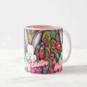 Paasbunny Tweekleurige Koffiemok (Voorkant rechts)