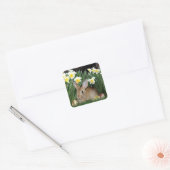 Paasbunny Vierkante Sticker (Envelop)