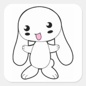 Paasbunny Vierkante Sticker (Voorkant)