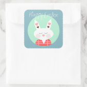 Paasbunny Vierkante Sticker (Tas)