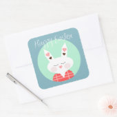 Paasbunny Vierkante Sticker (Envelop)