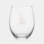 Paasbunny Wijnglas Zonder Voet (Achterkant)