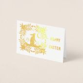 paasbunny wish Gold Folie Kaarten (Voorkant)