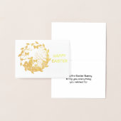 PaasBunny wishes Gold Foil Kaart (Display)