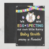 Paasbunny Zwangerschap Bekendmaking Feestdagenkaart (Voorkant / Achterkant)