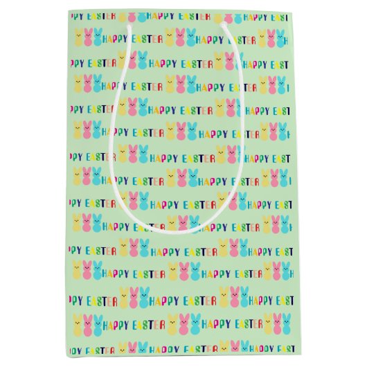 Paascadeau Tas - Feestelijke & Kleurrijke Design Medium Cadeauzakje (Voorkant)