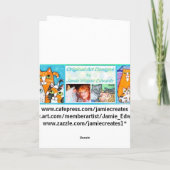 Paascadeaumand Cat & Lady Wenskaart Feestdagen Kaart (Achterkant)