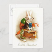 Paasch Nederlandse Vintage Feestdagenkaart (Voorkant / Achterkant)