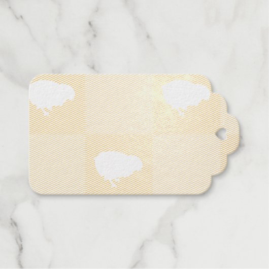 Paaschaakbordpatroon met wit kuikenmotief cadeaulabels (Voorkant (horizontaal))