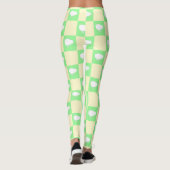 Paaschaakbordpatroon met wit kuikenmotief leggings (Achterkant)