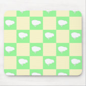 Paaschaakbordpatroon met wit kuikenmotief muismat (Voorkant)