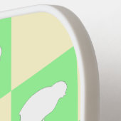 Paaschaakbordpatroon met wit kuikenmotief pickleball paddle (Links Detail)