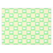 Paaschaakbordpatroon met wit kuikenmotief tafelkleed (Voorkant (Horizontaal))