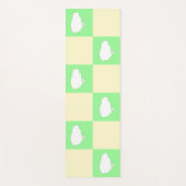 Paaschaakbordpatroon met wit kuikenmotief yogamat (Voorkant)