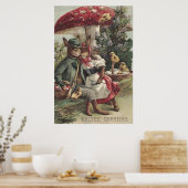 Paaschick Bunny Couple Colour Egg Mushroom Poster (Keuken)