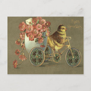 Paaschick Eg Chrysanthemum Bike Love Letter Feestdagenkaart