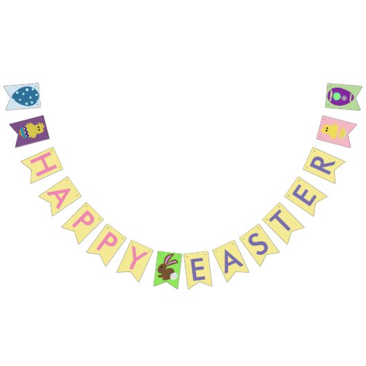 Paaschick Eggs Bunny Bunting Banner (Alle)