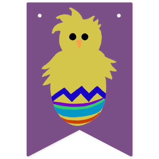Paaschick Eggs Bunny Bunting Banner (Tweede vlag)