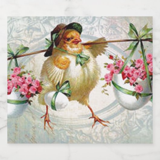 Paaschick levert bloemen bier etiket (Enkel label)